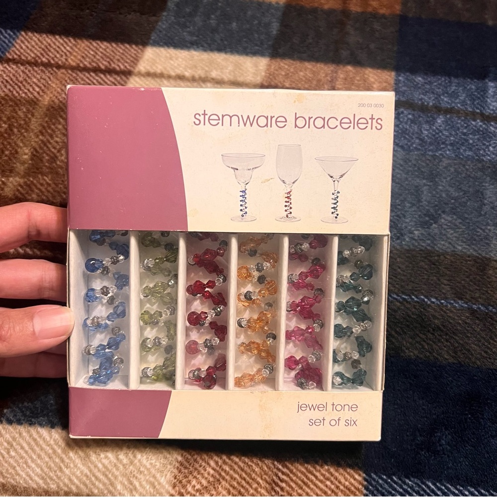 NWT Jewel Tone Stemware Bracelets Set of Six